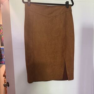Elegant Brown Pencil Skirt